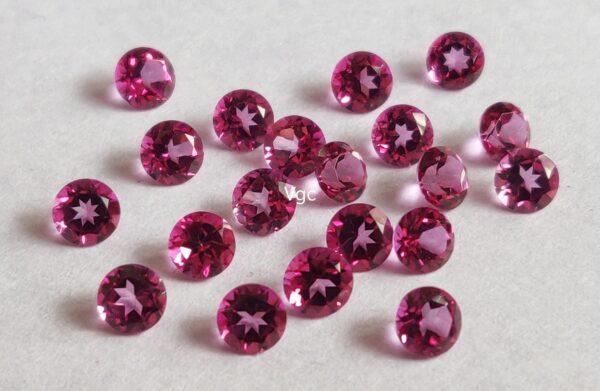 Natural Coated Pink Topaz 10 mm Round Faceted Cut – AAA Quality Pink Topaz Round Faceted Cut 10mm