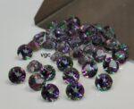 Natural Coated Mystic Topaz 3 mm Round Faceted Cut – AAA Quality Mystic Topaz Round Faceted Cut 3mm