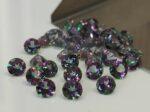 Natural Coated Mystic Topaz 3 mm Round Faceted Cut – AAA Quality Mystic Topaz Round Faceted Cut 3mm