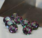 Natural Coated Mystic Topaz 10 mm Round Faceted Cut – AAA Quality Mystic Topaz Round Faceted Cut 10mm