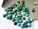 Natural Tibbati Turquoise 3 mm Round Cabochon – AAA Quality Tibetan Turquoise Round 3mm