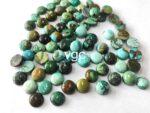 Natural Tibbati Turquoise 10 mm Round Cabochon – AAA Quality Tibetan Turquoise Round 10mm