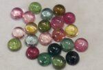 Natural Multi Tourmaline 4 mm Round Cabochon – AAA Quality Multicolor Tourmaline Round 4mm