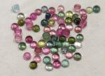 Natural Multi Tourmaline 2 mm Round Cabochon – AAA Quality Multicolor Tourmaline Round 2mm