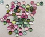 Natural Multi Tourmaline 2 mm Round Cabochon – AAA Quality Multicolor Tourmaline Round 2mm