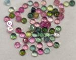 Natural Multi Tourmaline 2 mm Round Cabochon – AAA Quality Multicolor Tourmaline Round 2mm