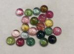 Natural Multi Tourmaline 4 mm Round Cabochon – AAA Quality Multicolor Tourmaline Round 4mm