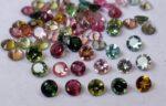 Natural Multi Tourmaline 3 mm Round Faceted Cut – AAA Quality Multicolor Tourmaline Round Faceted Cut 3mm