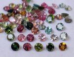 Natural Multi Tourmaline 3 mm Round Faceted Cut – AAA Quality Multicolor Tourmaline Round Faceted Cut 3mm