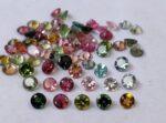 Natural Multi Tourmaline 3 mm Round Faceted Cut – AAA Quality Multicolor Tourmaline Round Faceted Cut 3mm