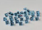 Natural Swiss Blue Topaz 4 mm Square Faceted Cut – AAA Quality Swiss Blue Topaz Square Faceted Cut 4mm