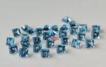 Natural Swiss Blue Topaz 4 mm Square Faceted Cut – AAA Quality Swiss Blue Topaz Square Faceted Cut 4mm