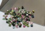 Natural Multi Tourmaline 2 mm Square Faceted Cut – AAA Quality Multicolor Tourmaline Square 2mm