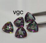 Natural Coated Mystic Topaz 5 mm Trillion Faceted Cut – AAA Quality Mystic Topaz Trillion Faceted Cut 5mm