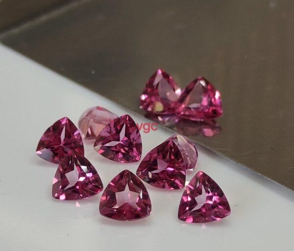 Natural Coated Pink Topaz 4 mm Trillion Faceted Cut – AAA Quality Pink Topaz Trillion Faceted Cut 4mm