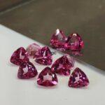 Natural Coated Pink Topaz 4 mm Trillion Faceted Cut – AAA Quality Pink Topaz Trillion Faceted Cut 4mm