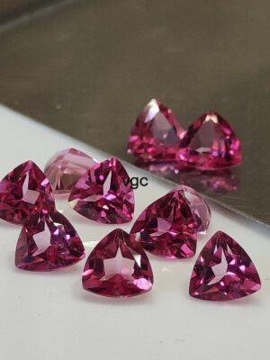 Natural Coated Pink Topaz 4 mm Trillion Faceted Cut – AAA Quality Pink Topaz Trillion Faceted Cut 4mm